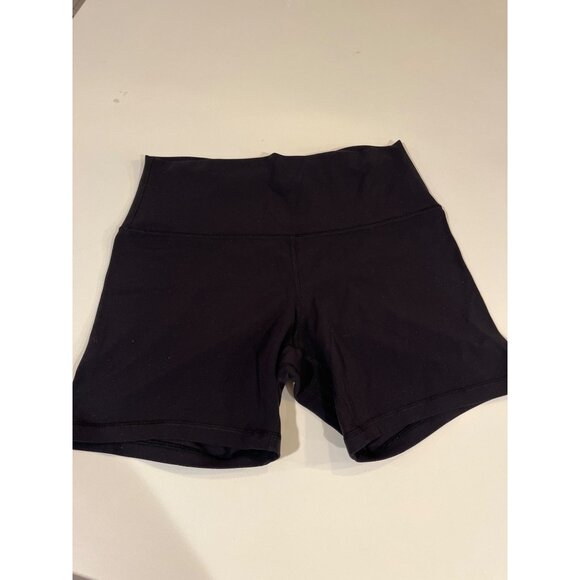 Lululemon Black High-Waisted Womens Athletic Shorts Size 10 Stretchy Comfortable - Picture 1 of 6